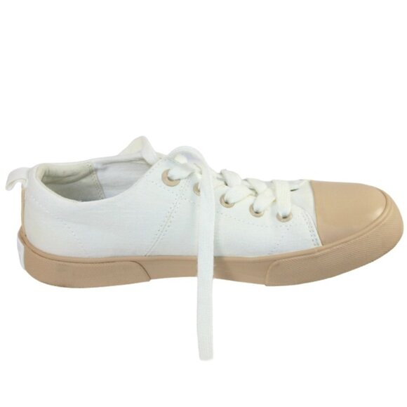 Vionic Upside White Canvas Tan Accent Lace Up Sneakers, Size 6.5 - Picture 7 of 9